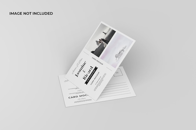 PSD minimalistyczna makieta pocztówki
