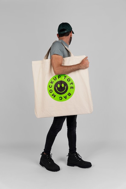 PSD minimalistyczna makieta torby na ramię