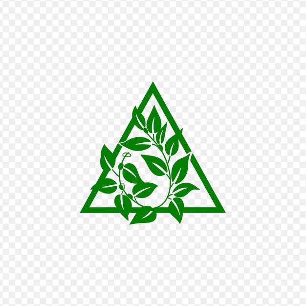 PSD minimalistyczne logo ivy triangle z dekoracyjnymi kątami i geom psd wektor creetive simple design art