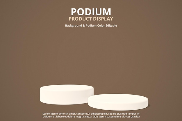 Minimalistyczne nowoczesne tło podium do renderowania 3d brandingu i prezentacji produktu
