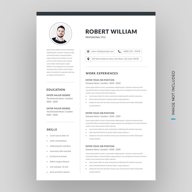 Minimalistyczny szablon CV lub cv