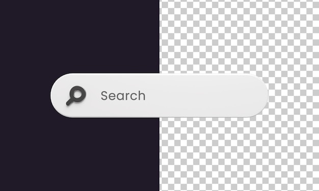 Minimalistyczny Szablon Paska Wyszukiwania W Renderowaniu 3d
