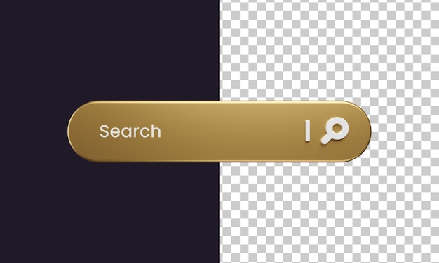 Minimalistyczny szablon paska wyszukiwania w renderowaniu 3d