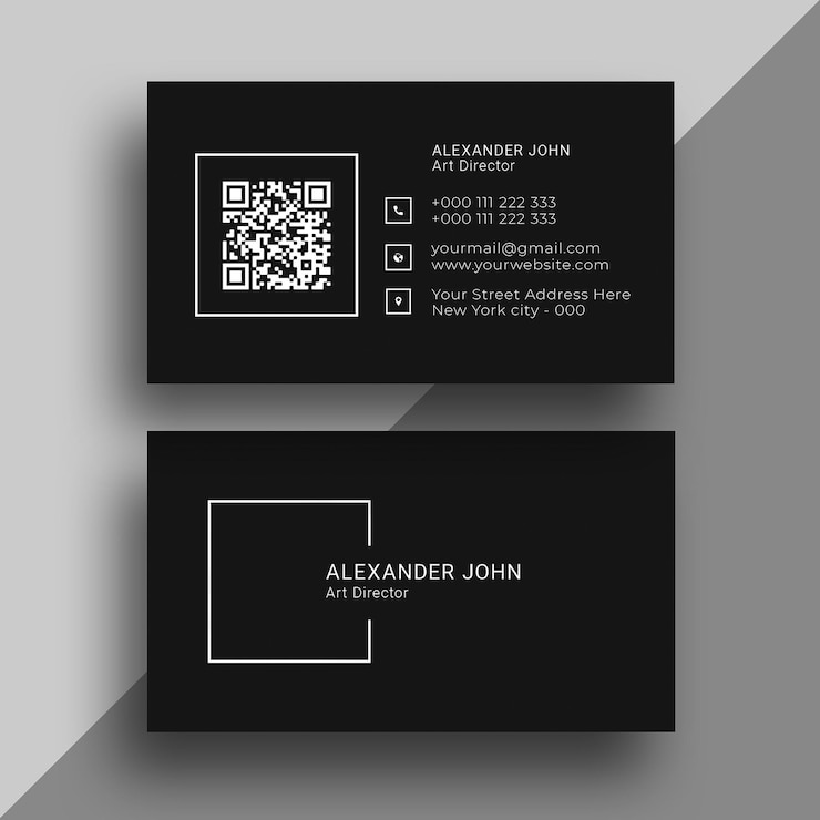 PSD minimalistyczny szablon projektu wizytówki psd