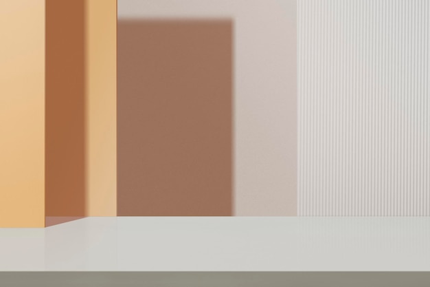 PSD minimalna geometryczna makieta produktu psd, pastelowy pomarańczowy i różowy odcień