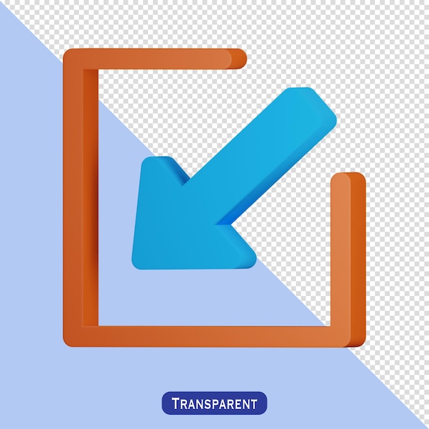 PSD minimize icon in 3d style