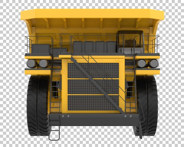 Mining truck on transparent background 3d rendering illustration