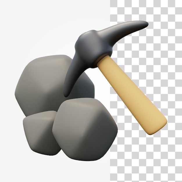 Mining work 3d icon