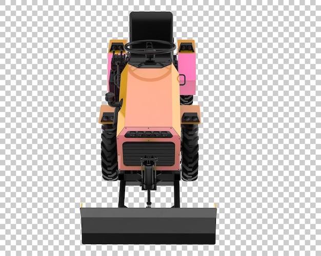 PSD minitractor geïsoleerd op transparante achtergrond 3d-rendering illustratie