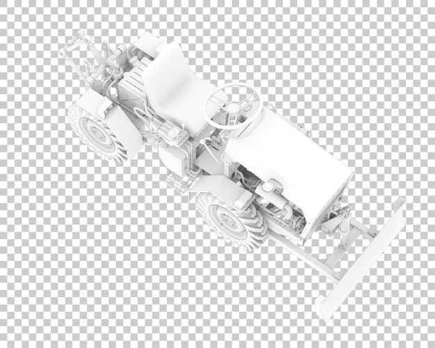 PSD minitractor geïsoleerd op transparante achtergrond 3d-rendering illustratie