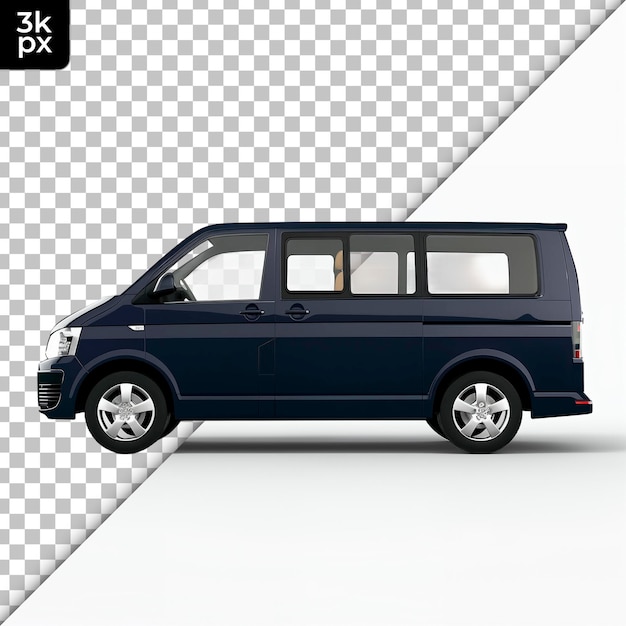 PSD minivan isolated on transparent background