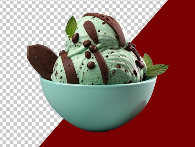 Mint chocolate chip ice cream