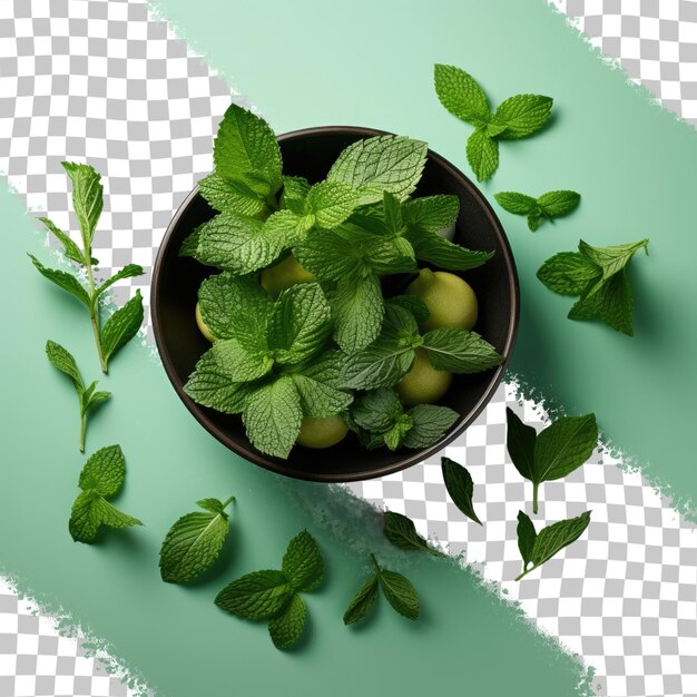 PSD mint in the kitchen marsh mint transparent background