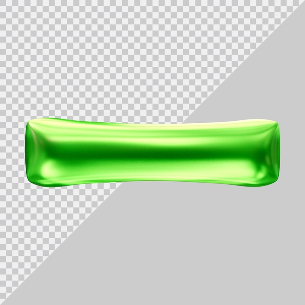 Minus sign in 3d render
