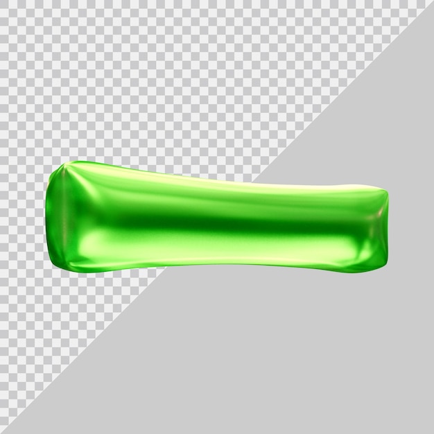 Minus sign in 3d render