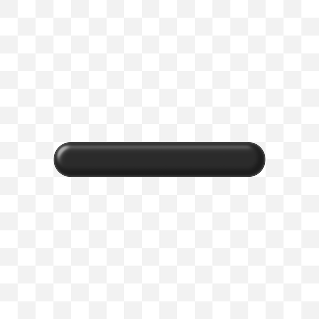 Minus Substract Icon 3D