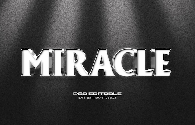 Miracle 3d Text Style Effect Template