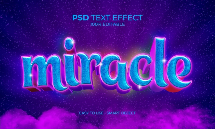 PSD miracle text effect