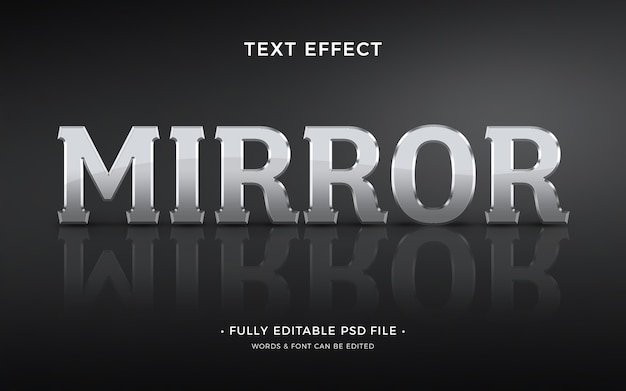 PSD mirror text effect