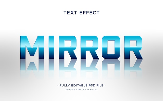 PSD mirror text effect