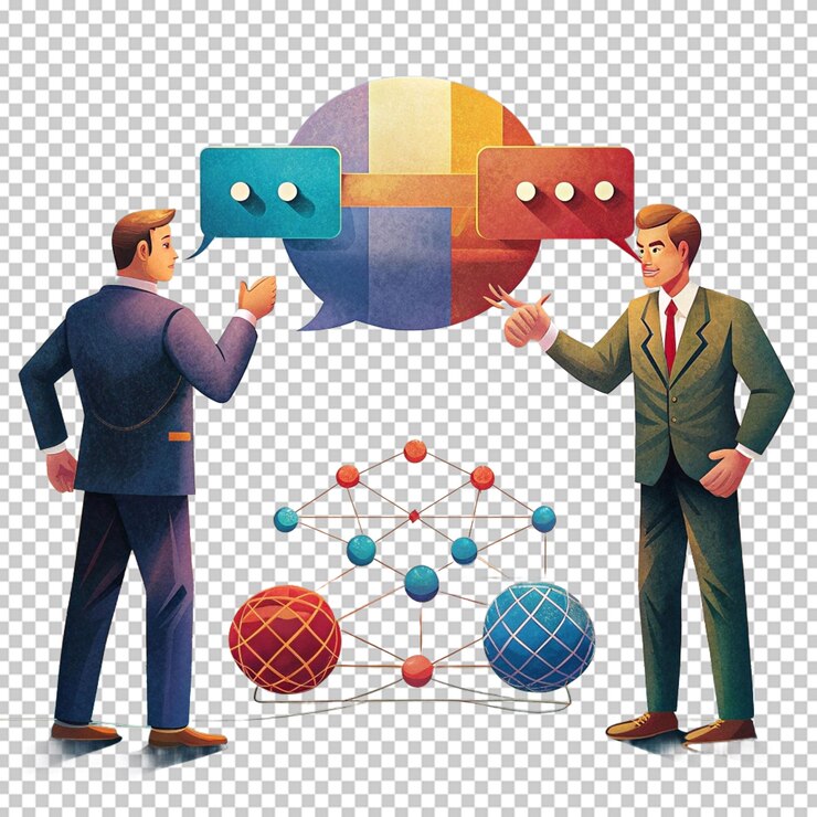 PSD miscommunication concept illustration