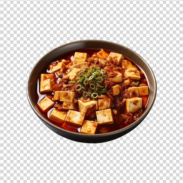 PSD miska mapo tofu na przezroczystym tle