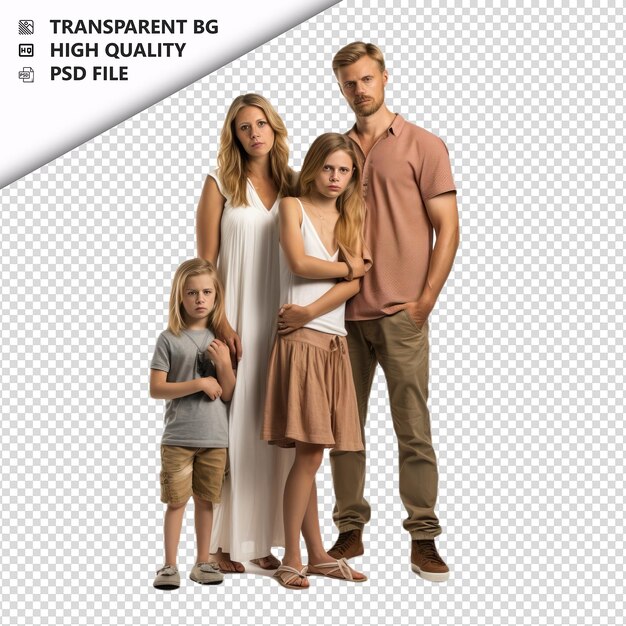 Mislukte witte familie ultra realistische stijl witte rug