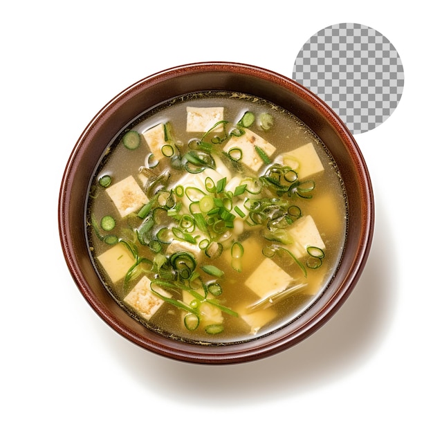 PSD miso soup traditional japanese soup on transparent background