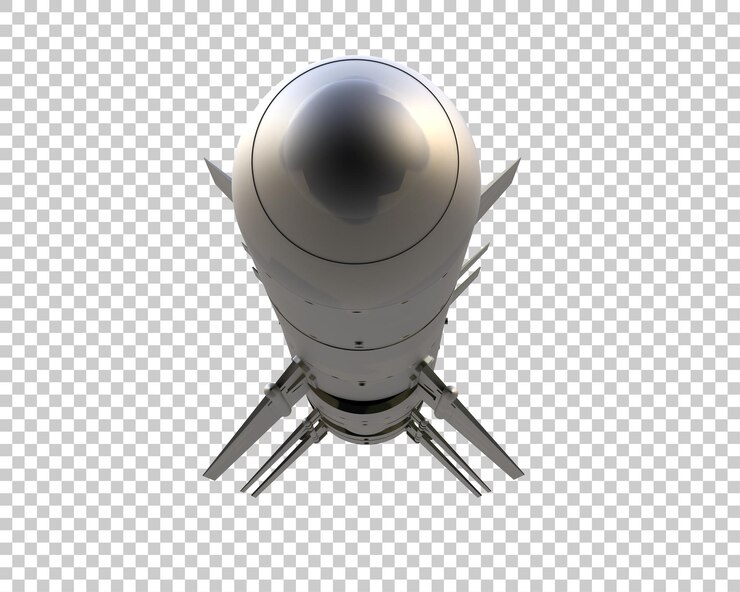 PSD missile isolated on background 3d rendering illustration