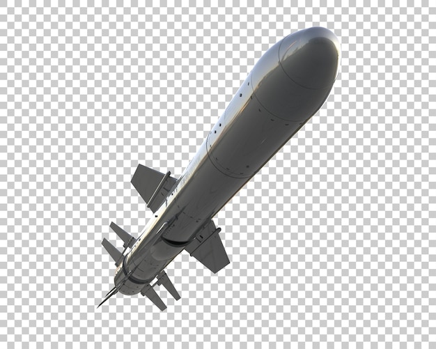 missile isolated on background 3d rendering illustration