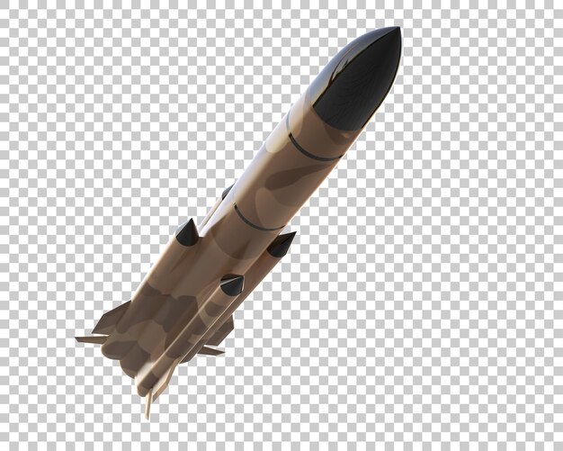 PSD missile isolated on background 3d rendering illustration