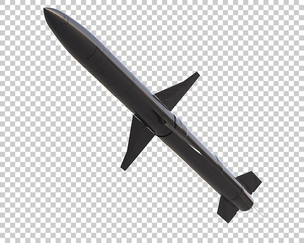 PSD missile isolated on background 3d rendering illustration