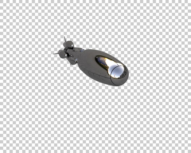PSD missile isolated on background 3d rendering illustration