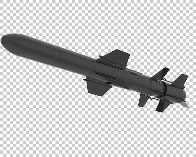 PSD missile on transparent background 3d rendering illustration