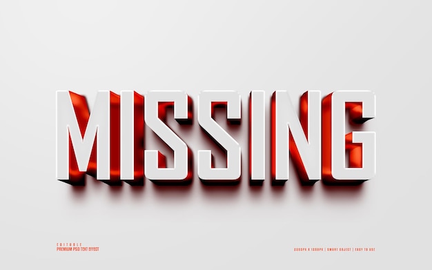 PSD missing fully editable premium psd text effect