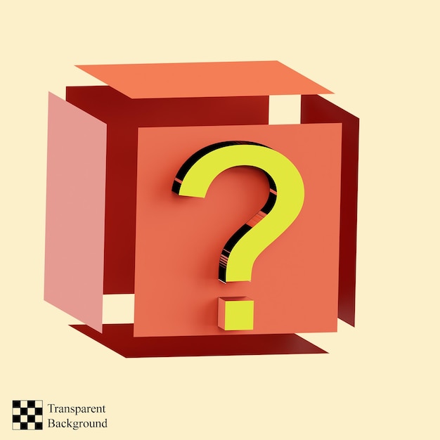 PSD mistery box 3d illustration