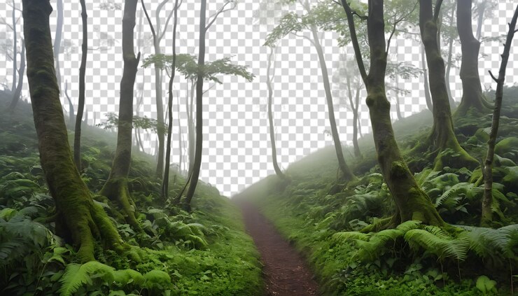 PSD misty forest path (mistig bospad)