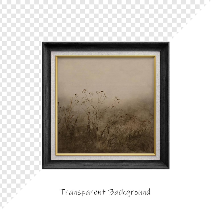 PSD misty landscape painting
