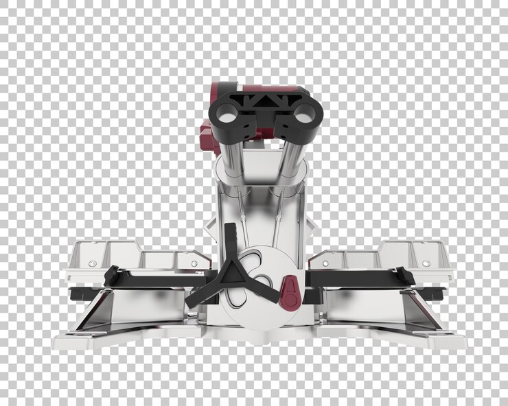 PSD miter saw isolated on transparent background 3d rendering illustration