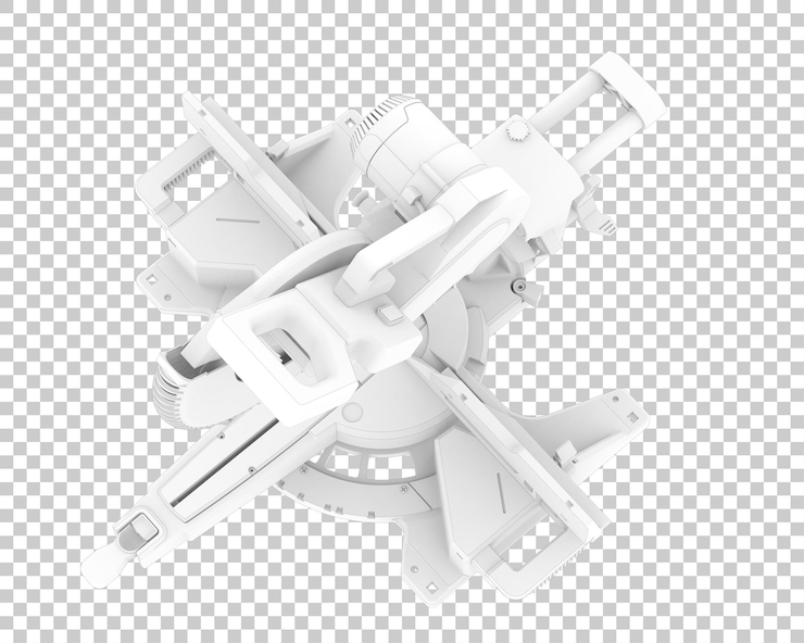 PSD митровая пила изолирована на прозрачном фоне 3d рендеринг иллюстрации