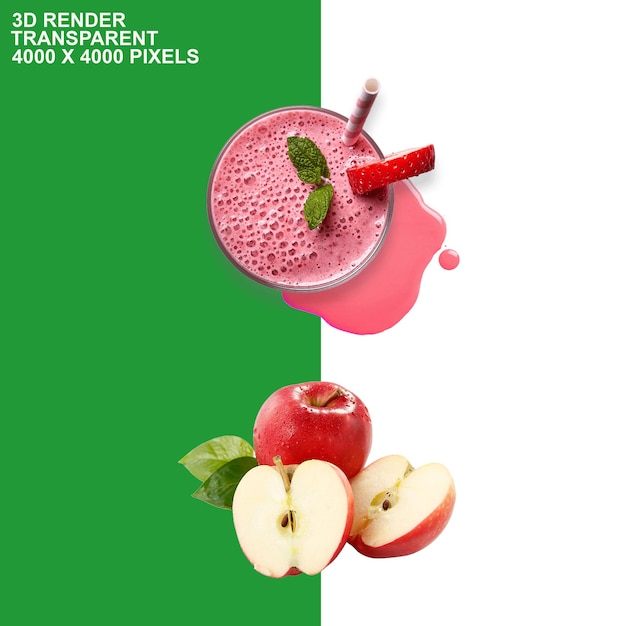 Mix fruit fresh juice transparent background