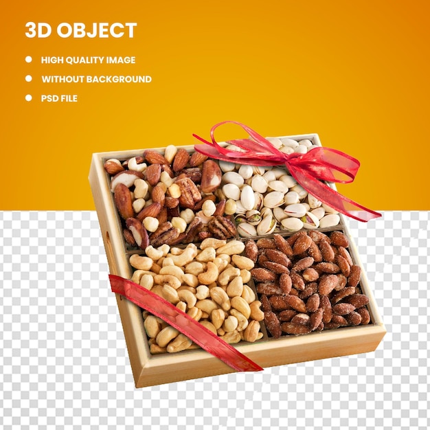 PSD mixed nut in gift box