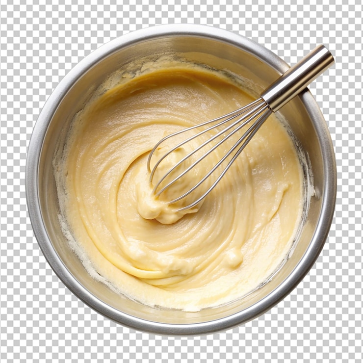 PSD mixing bowl batter on transparent background
