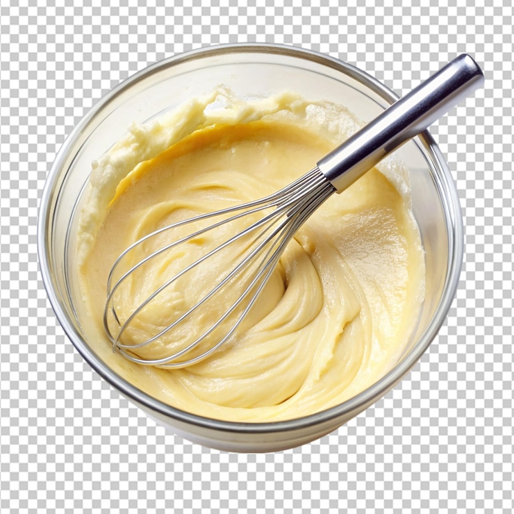 PSD mixing bowl batter on transparent background