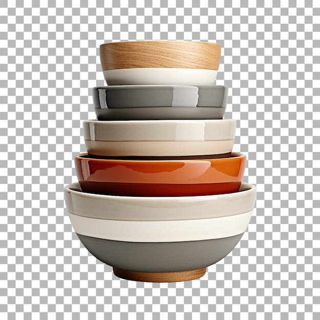 PSD mixing bowl set on transparent background