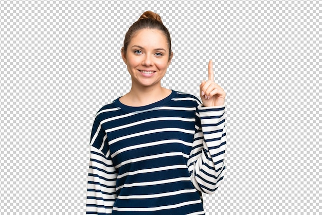 Młodszy fotograf na izolowanym tle chroma key robi gest kciuka w górę