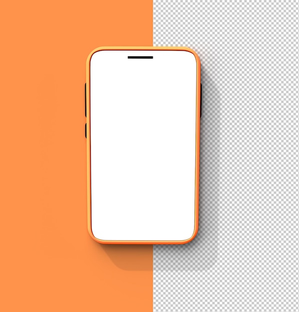 PSD mobiel mockup transparant psd-bestand.