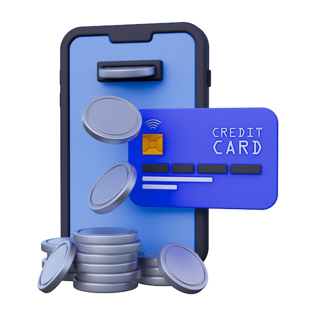 Mobiele betalingen en creditcardtransacties met munten