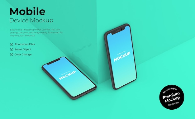 Mobiele mockup ontwerp geïsoleerd