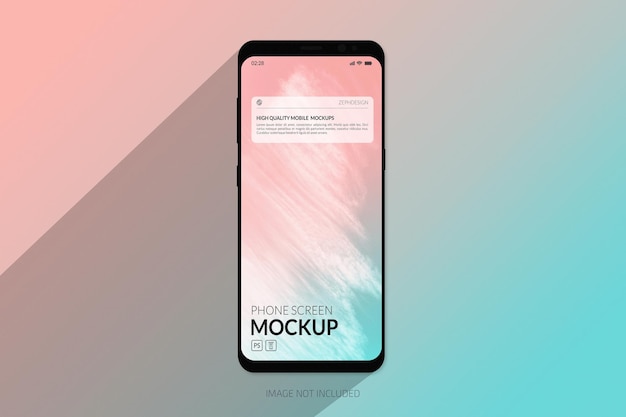 PSD mobiele telefoon scherm mockup